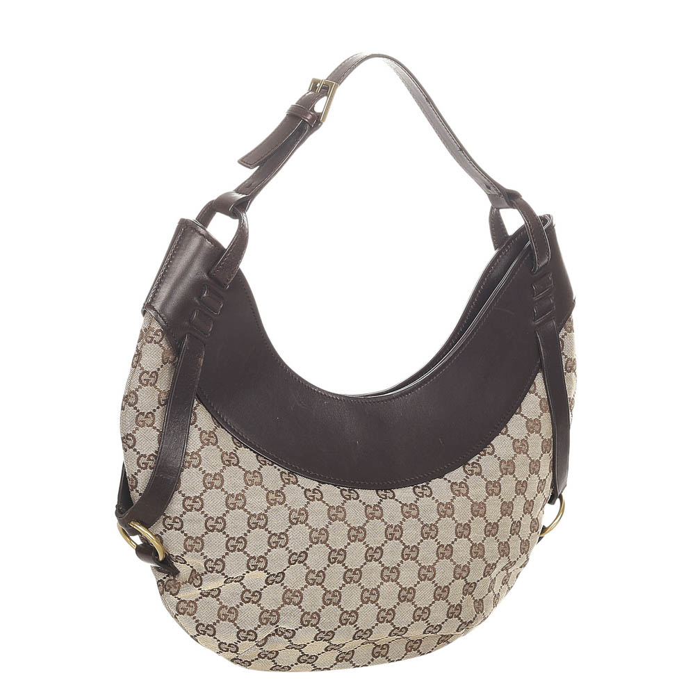 

Gucci Brown/Beige GG Canvas Hobo Bag