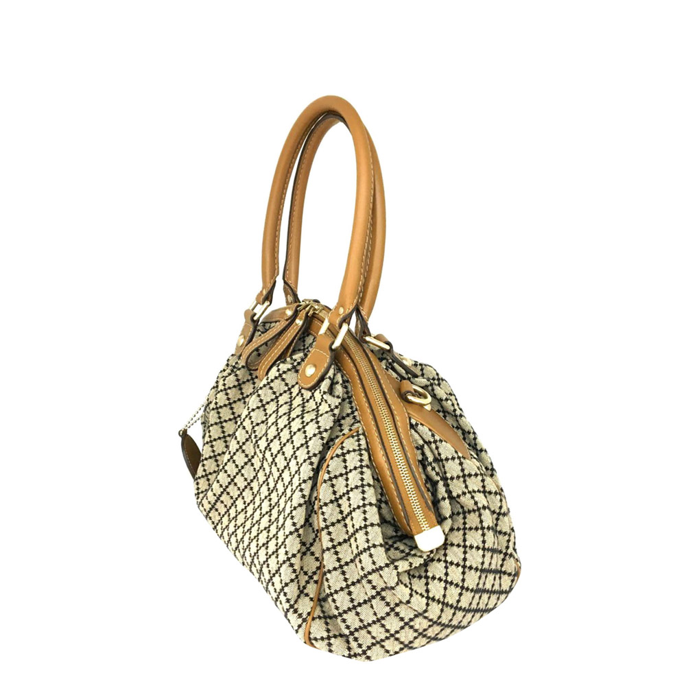 

Gucci Brown/Grey Diamante Canvas Sukey Shoulder Bag