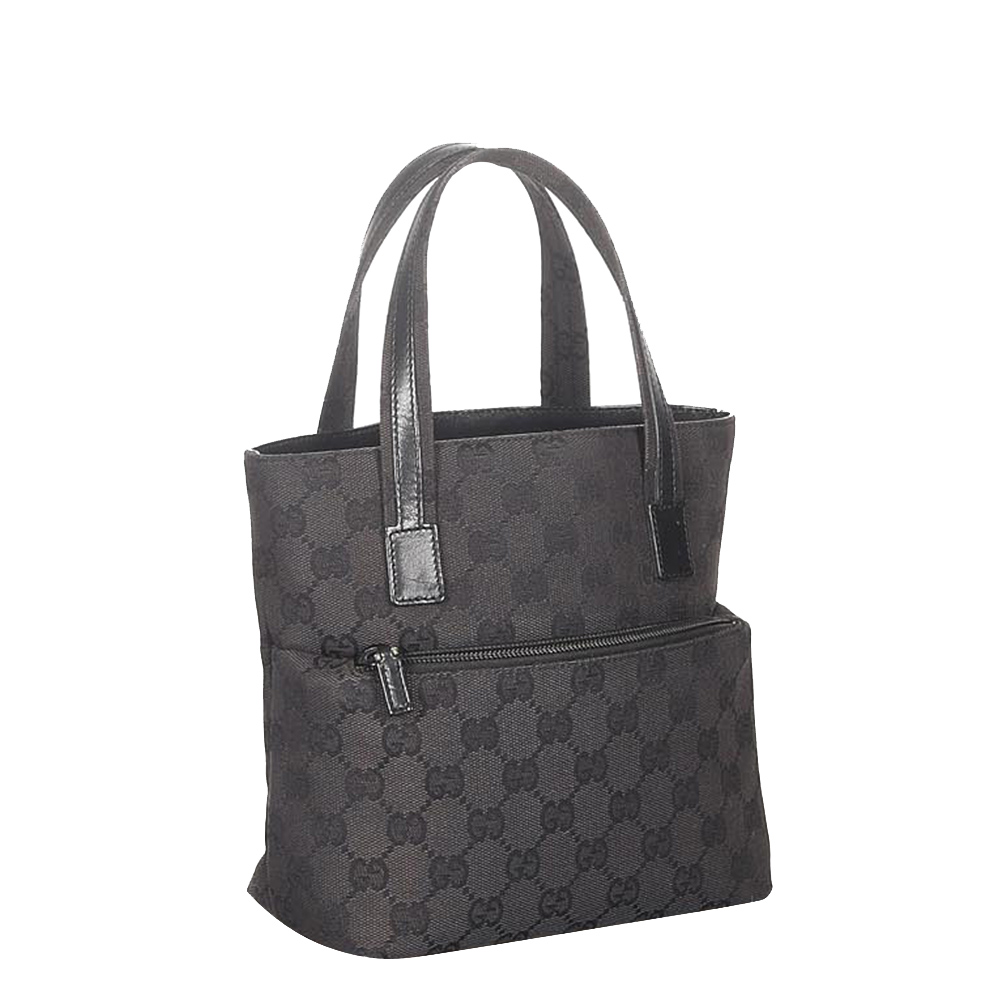 

Gucci Black GG Canvas Tote Bag