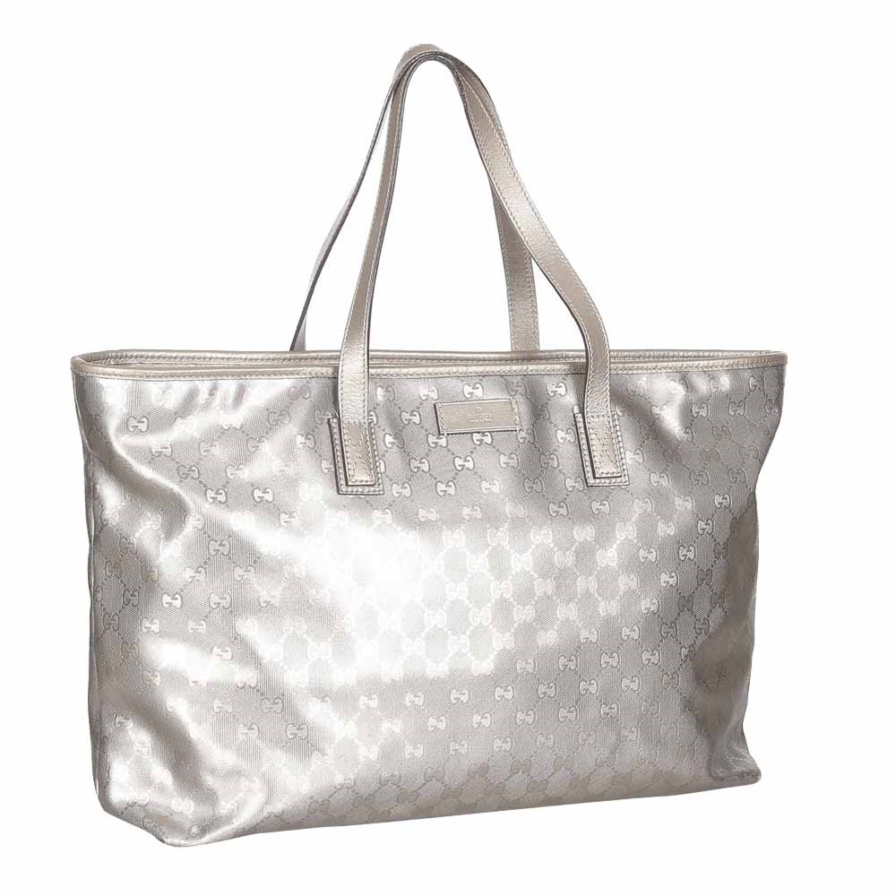 

Gucci Silver GG Imprime Canvas Tote Bag