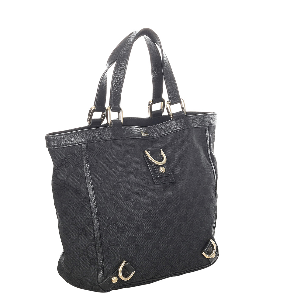 

Gucci Black GG Canvas Abbey D-Ring Tote Bag