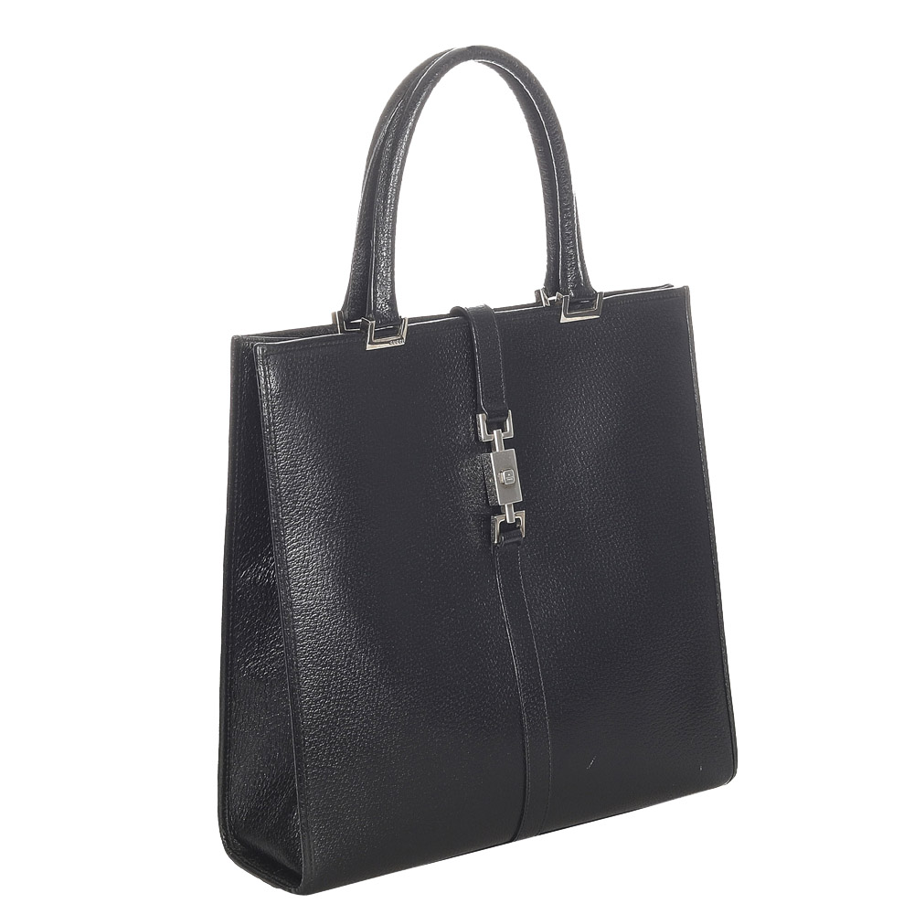 

Gucci Black Leather Jackie Tote Bag