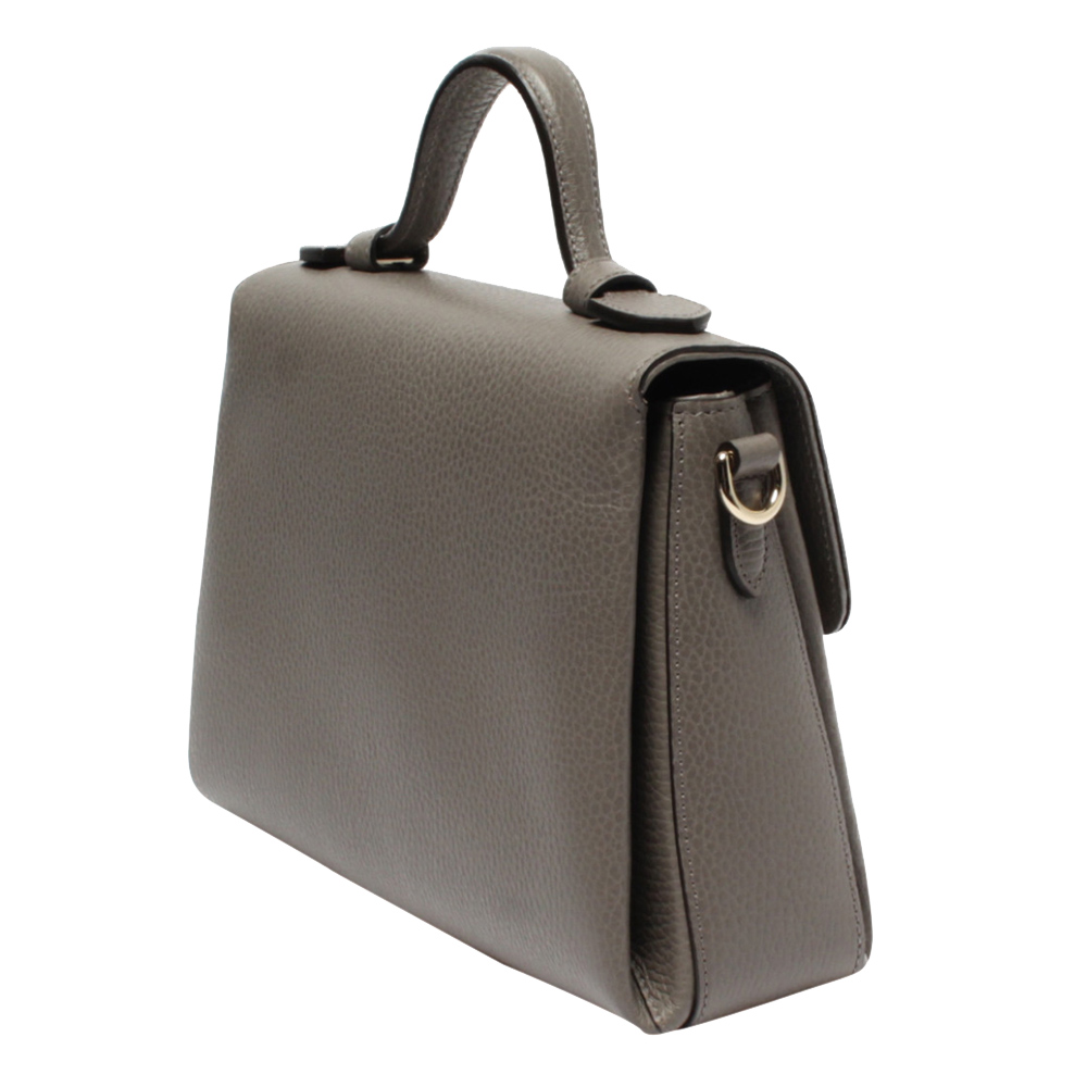 

Gucci Grey Leather Top Handle Bag