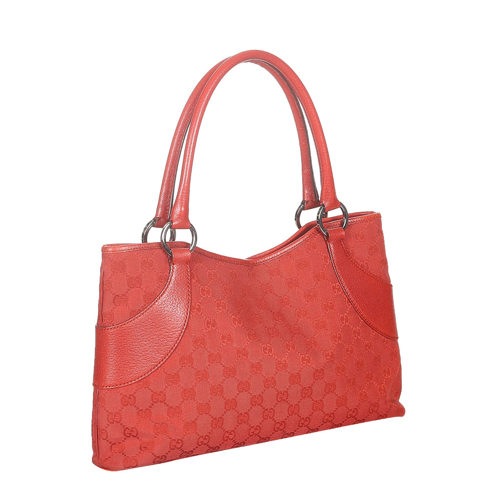 

Gucci Red GG Canvas Tote Bag