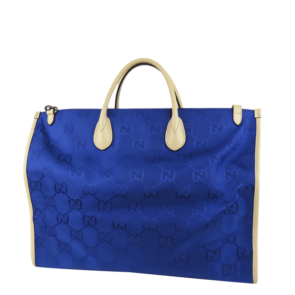 

Gucci Blue/White GG Nylon Off the Grid Satchel Bag