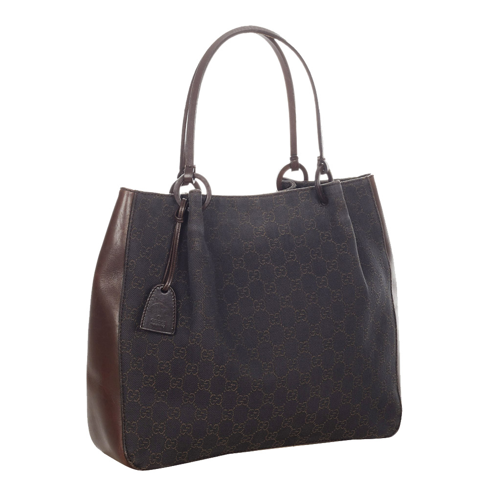 

Gucci Brown Canvas Fabric Tote Bag