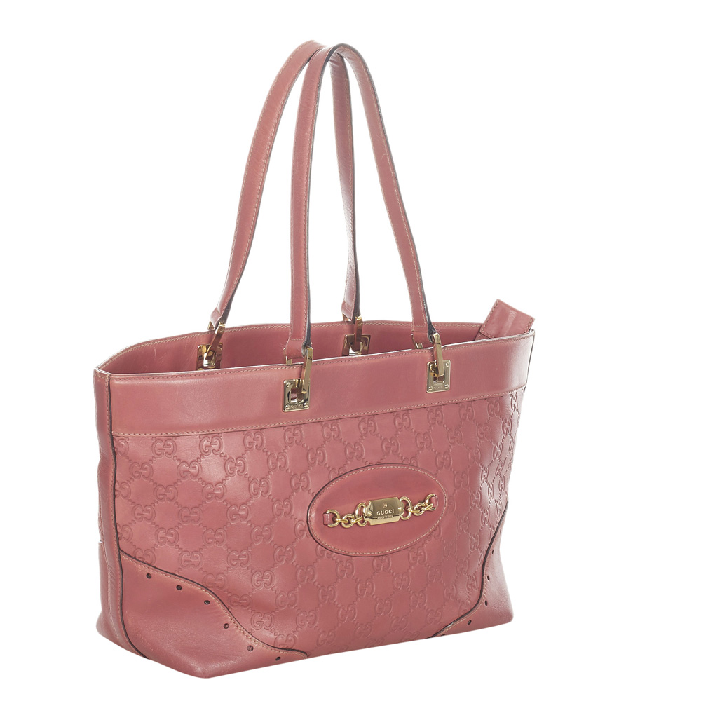 

Gucci Pink Guccissima Leather Punch Tote Bag