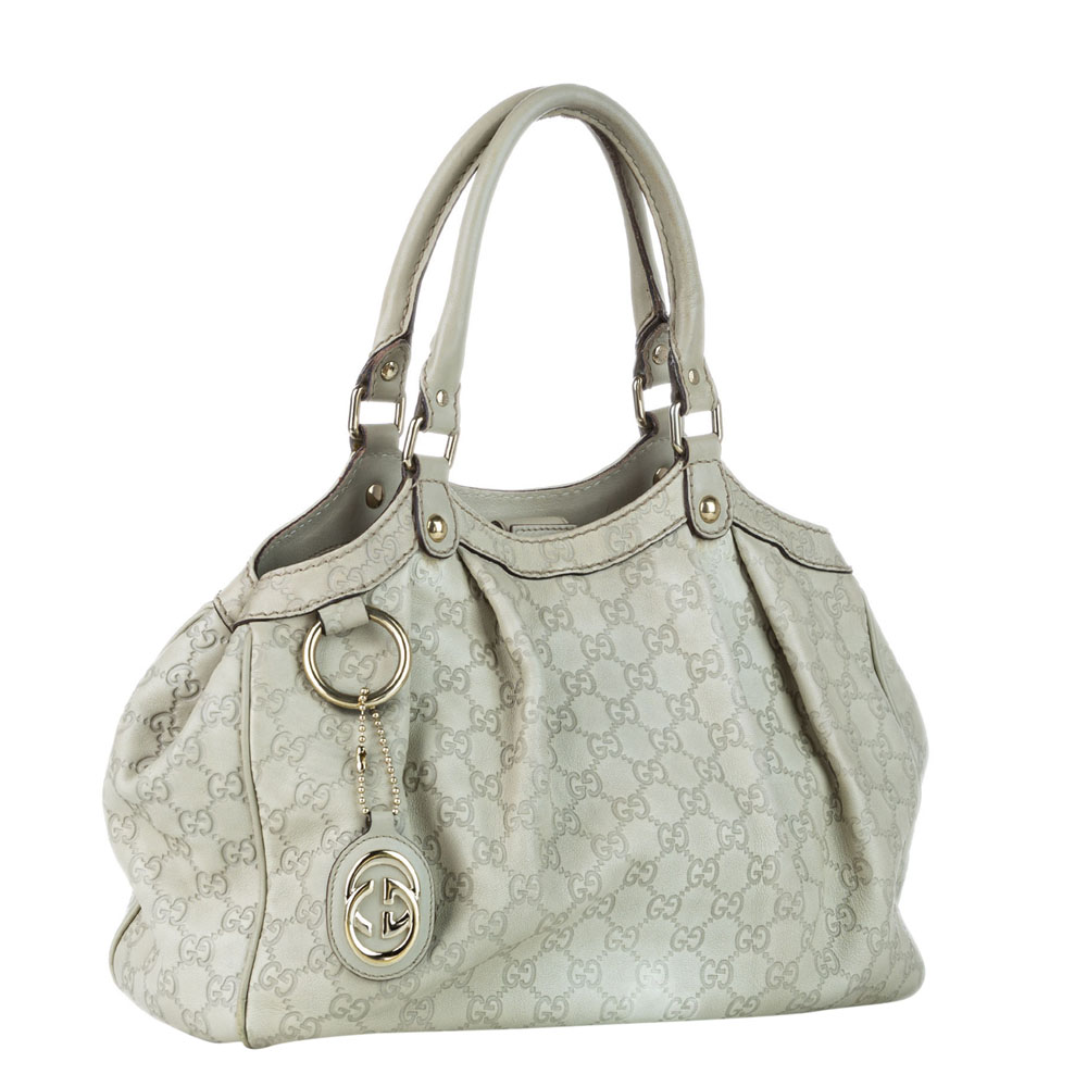 

Gucci White Guccissima Leather Sukey Tote Bag