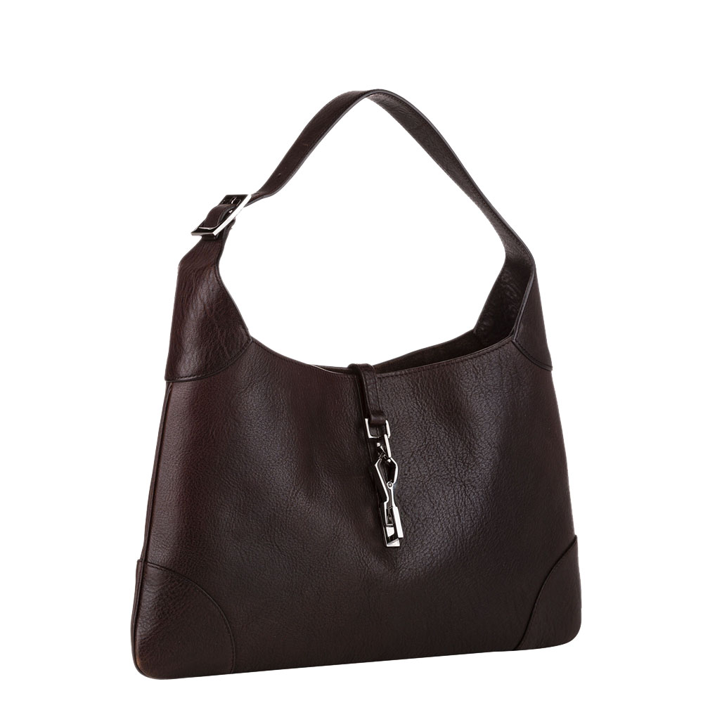 

Gucci Brown Leather Jackie Hobo Bag