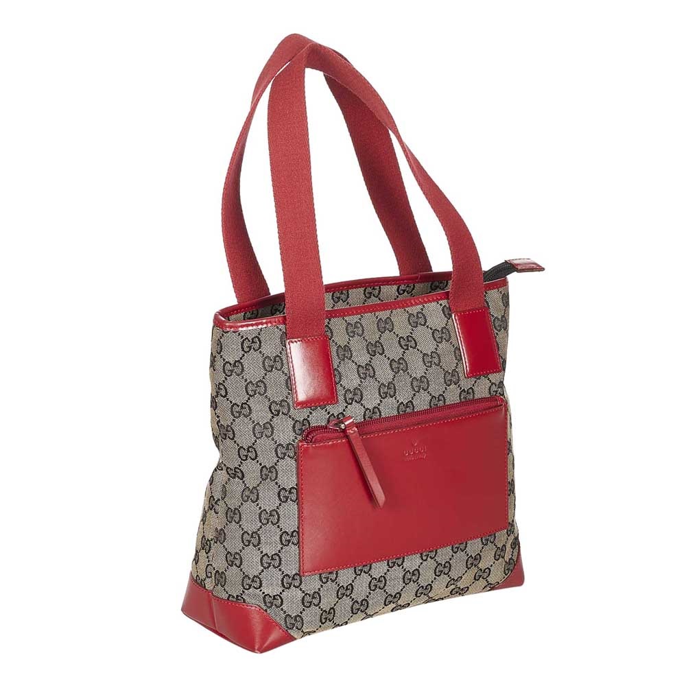 

Gucci Brown/Red GG Canvas Shoulder Bag, Beige