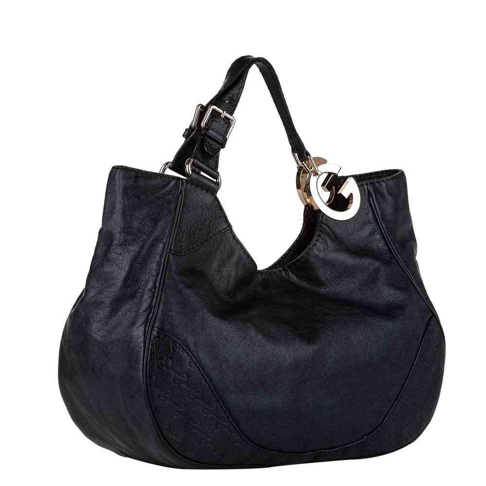 

Gucci Black Leather Charlotte Hobo Bag