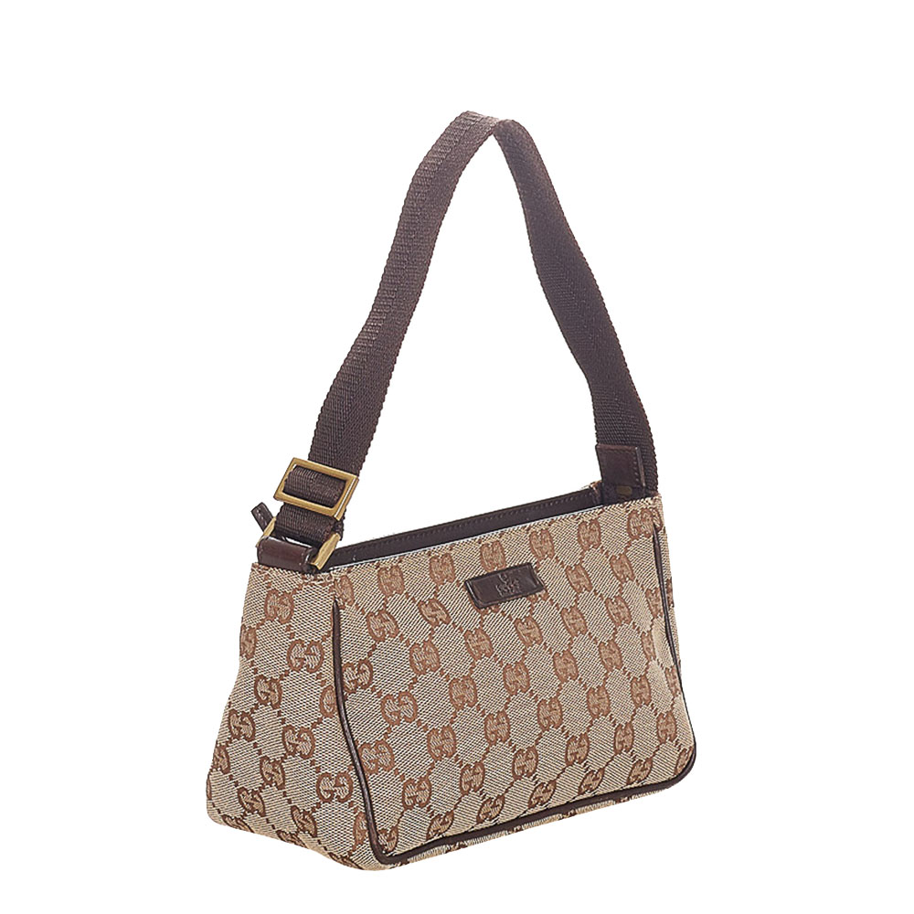 

Gucci Brown/Beige GG Canvas Baguette Bag