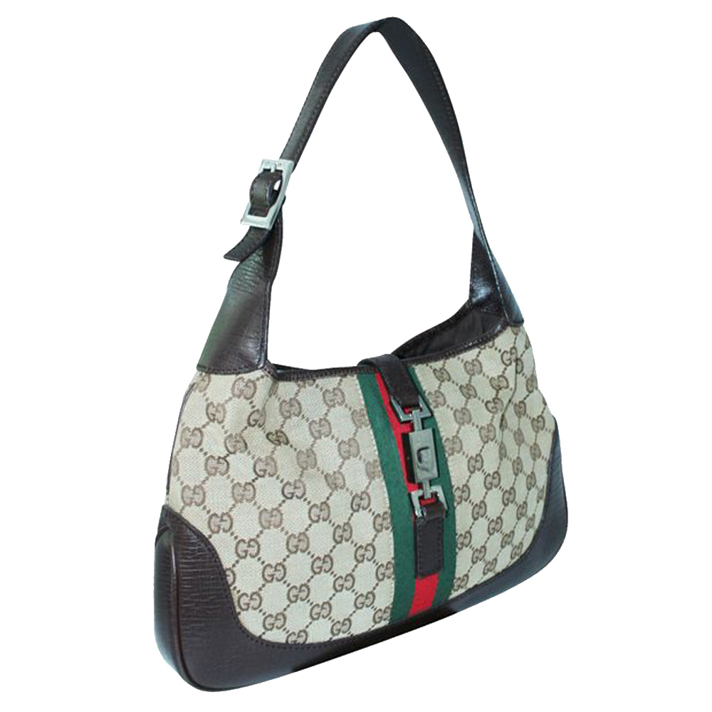 

Gucci Beige/Brown GG Canvas  Jackie Hobo Bag