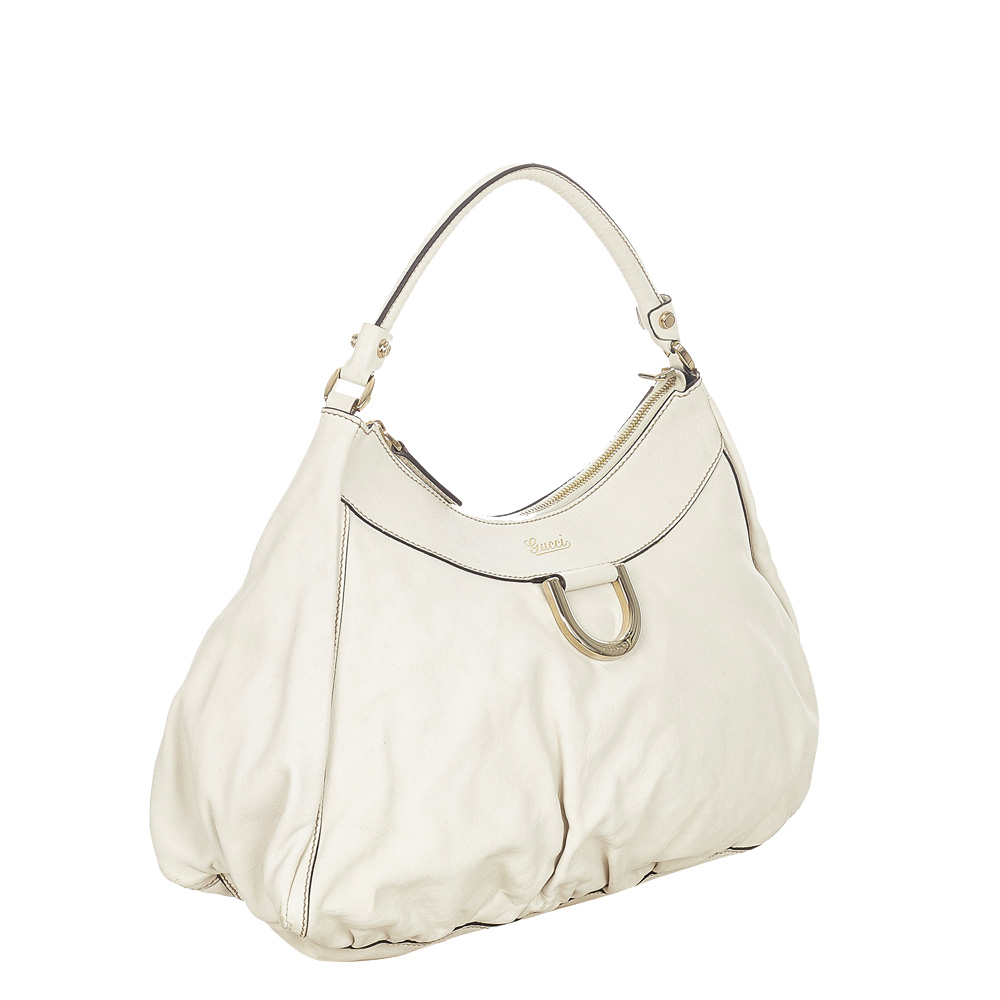 

Gucci White Calf Leather Abbey D-Ring Shoulder Bag