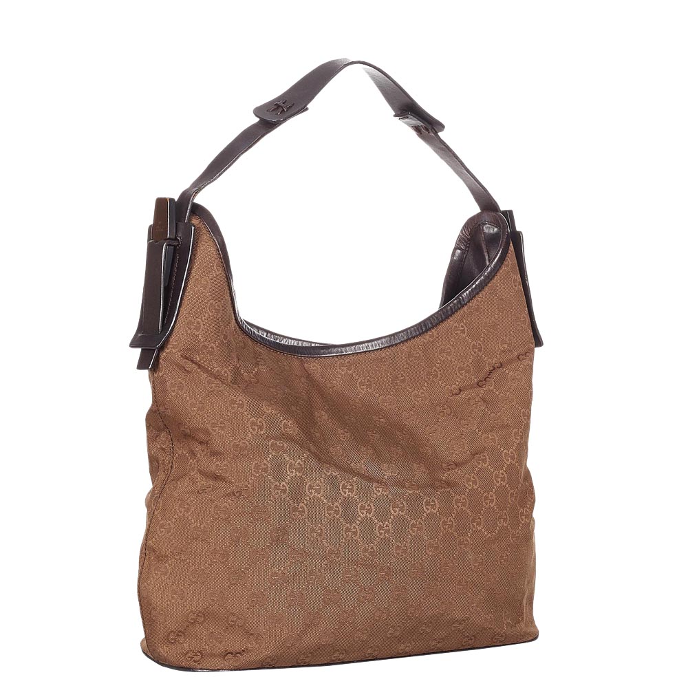 

Gucci Brown Canvas Fabric Shoulder Bag