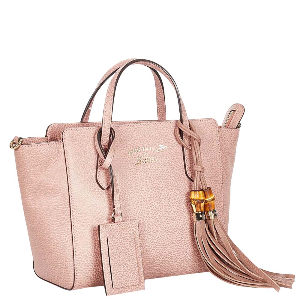 

Gucci Pink Swing Leather Satchel Bag