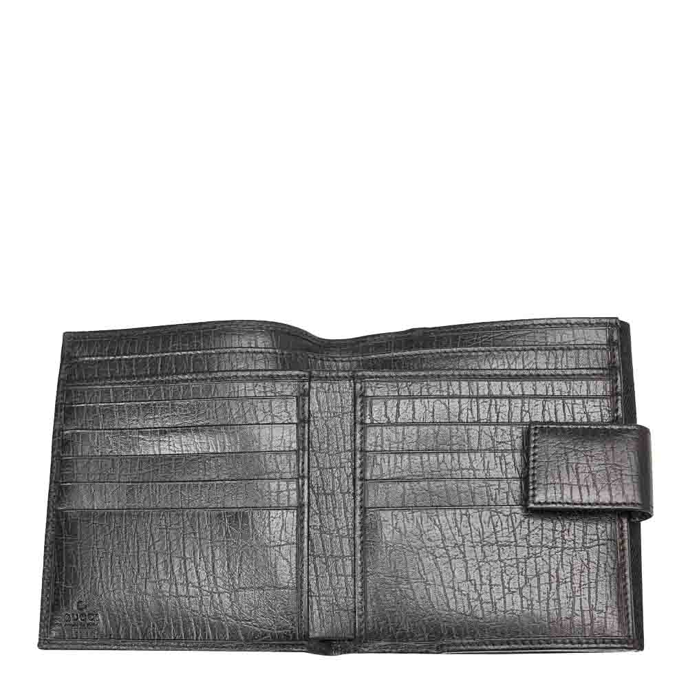 

Gucci Black Canvas Leather Hasler Horsebit Wallet