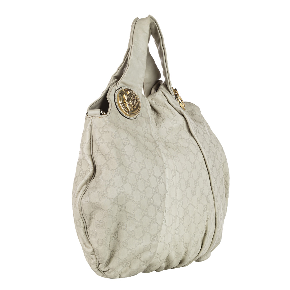 

Gucci White Leather Hysteria Tote Bag