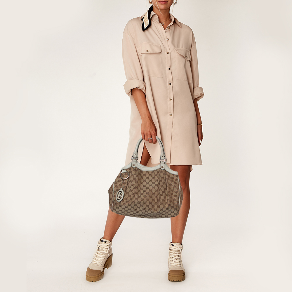 

Gucci Beige GG Canvas and Leather Medium Sukey Tote
