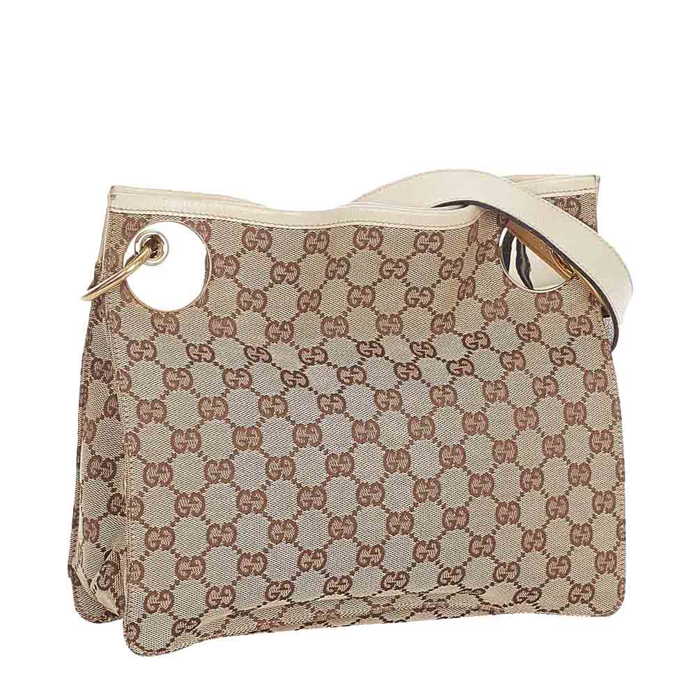 

Gucci Brown/Beige Canvas Fabric Eclipse Shoulder Bag