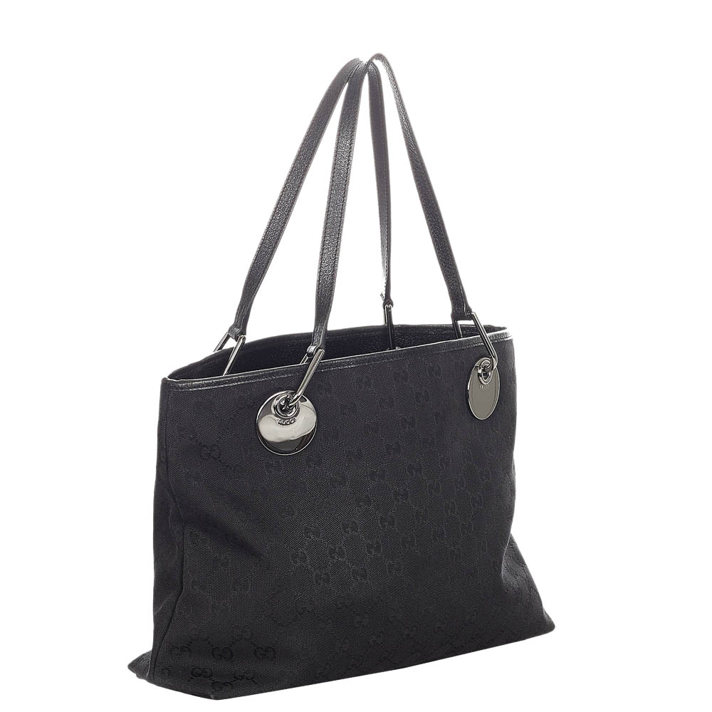 

Gucci Black Canvas Fabric Eclipse Shoulder Bag