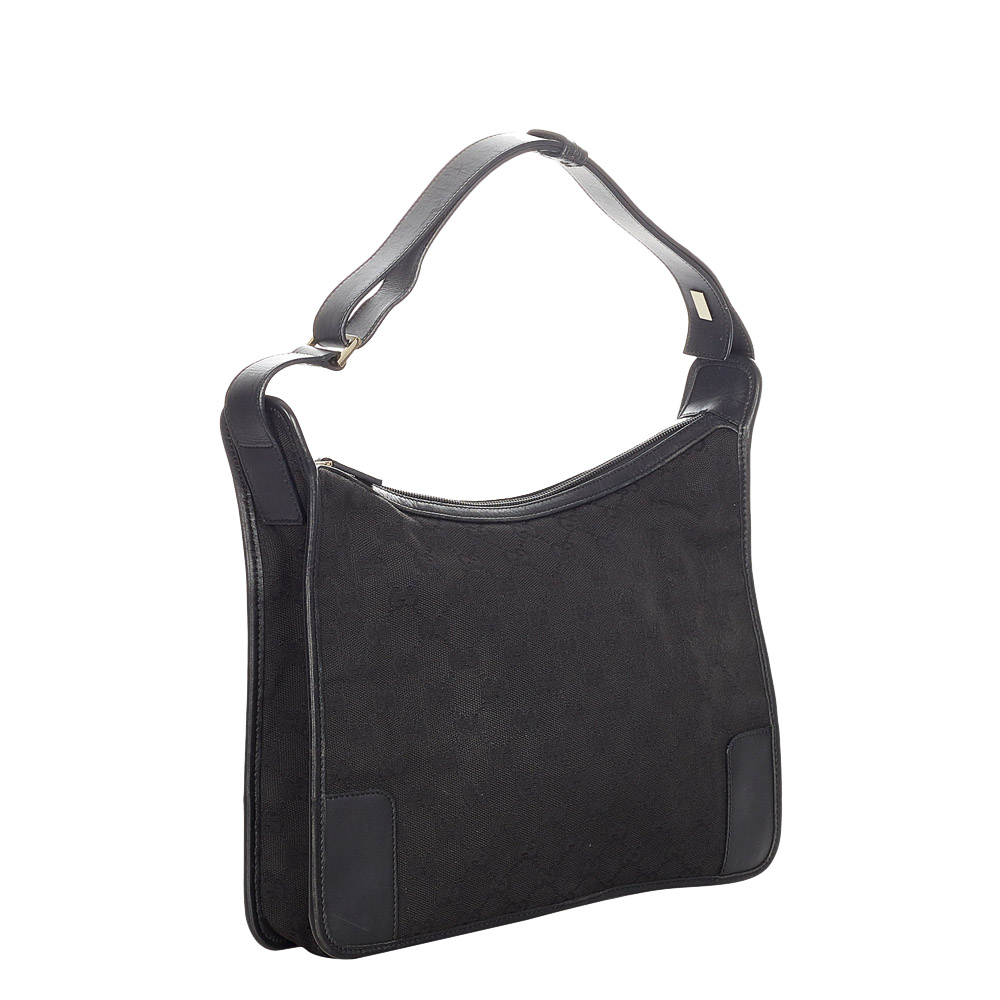 

Gucci Black GG Canvas Shoulder Bag