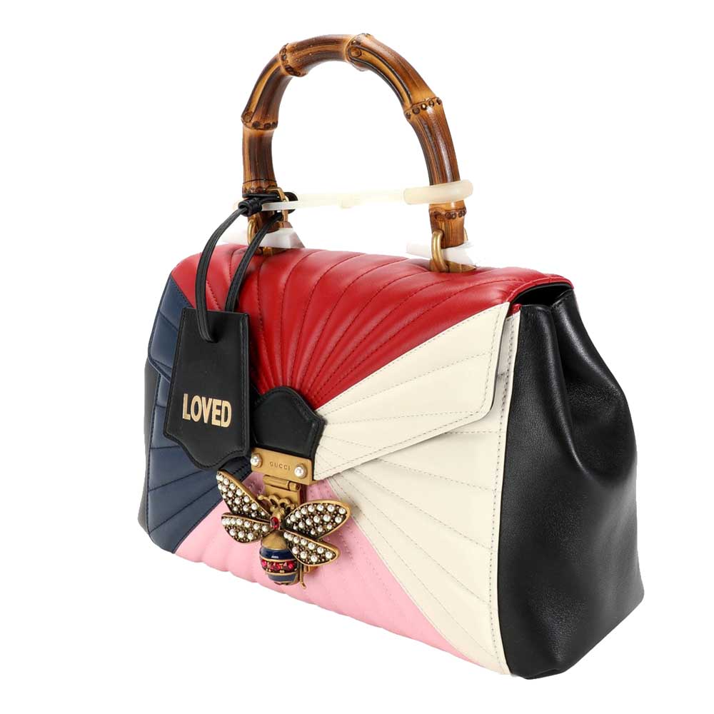 

Gucci Multicolor Matelasse Leather Medium Queen Margaret Bamboo Top Handle Bag