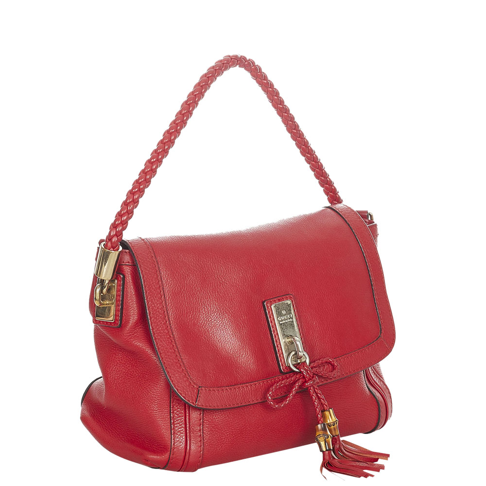

Gucci Red Leather Bella Bag