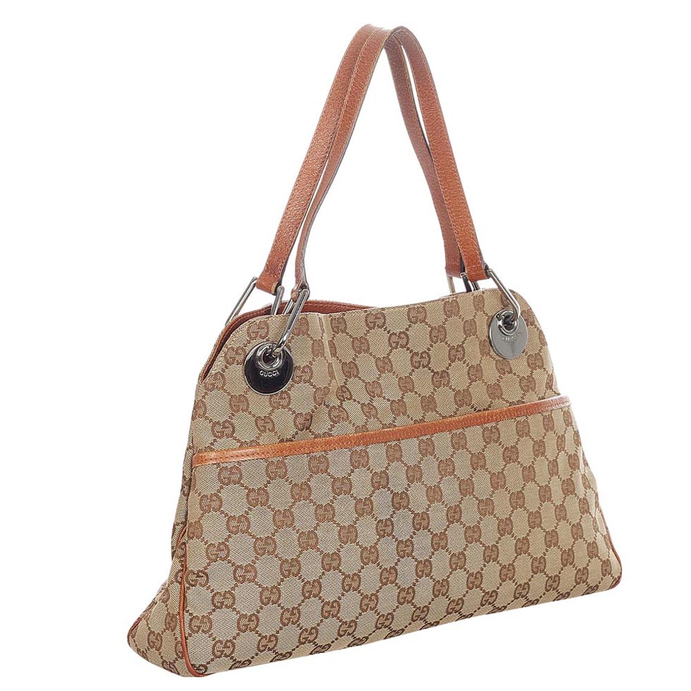 

Gucci Brown/Beige Canvas Fabric Eclipse Shoulder Bag