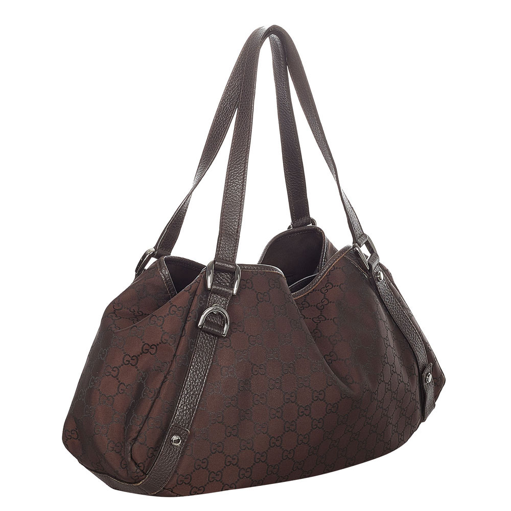 

Gucci Brown Canvas Fabric Pelham Tote Bag