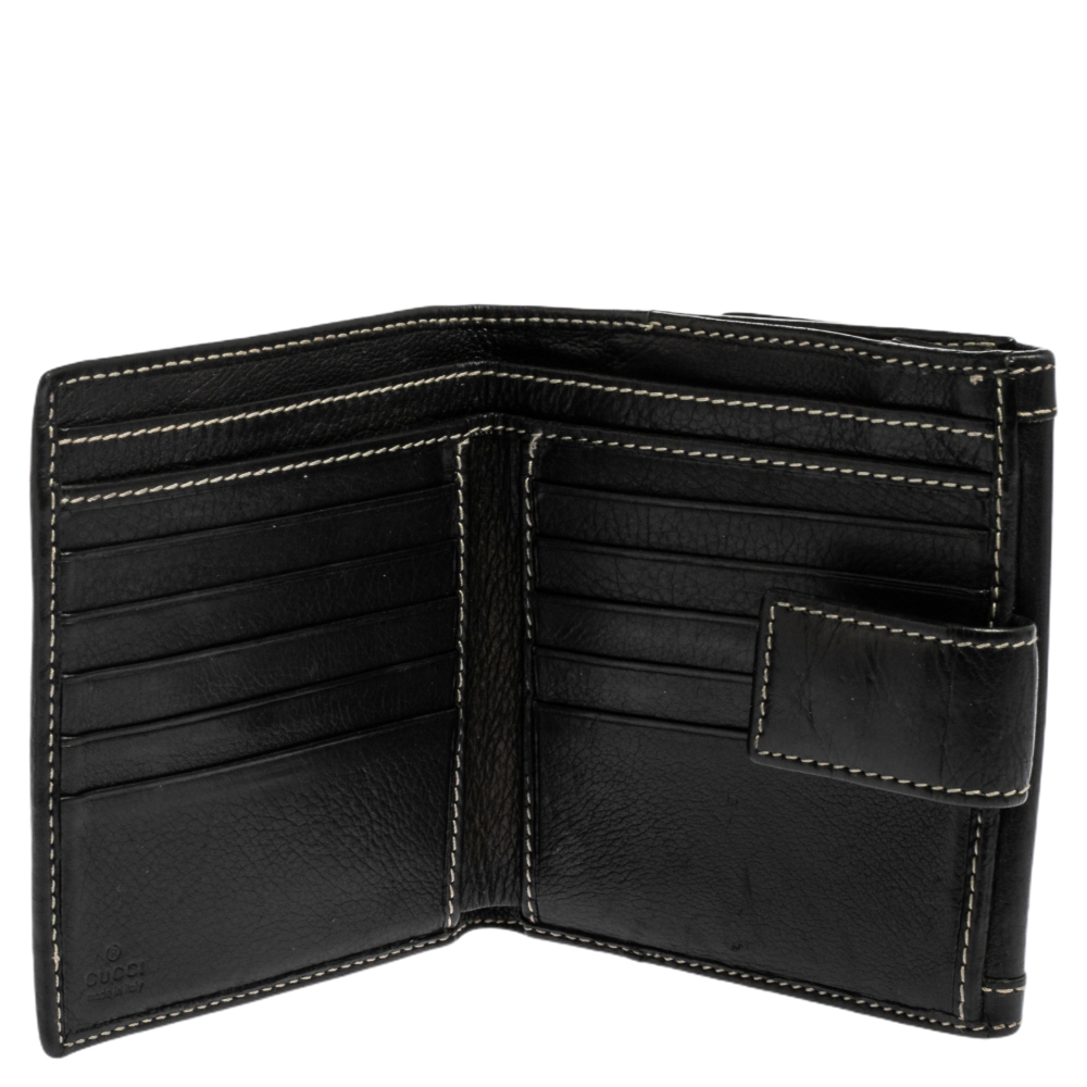 

Gucci Black Leather Hysteria Compact Wallet