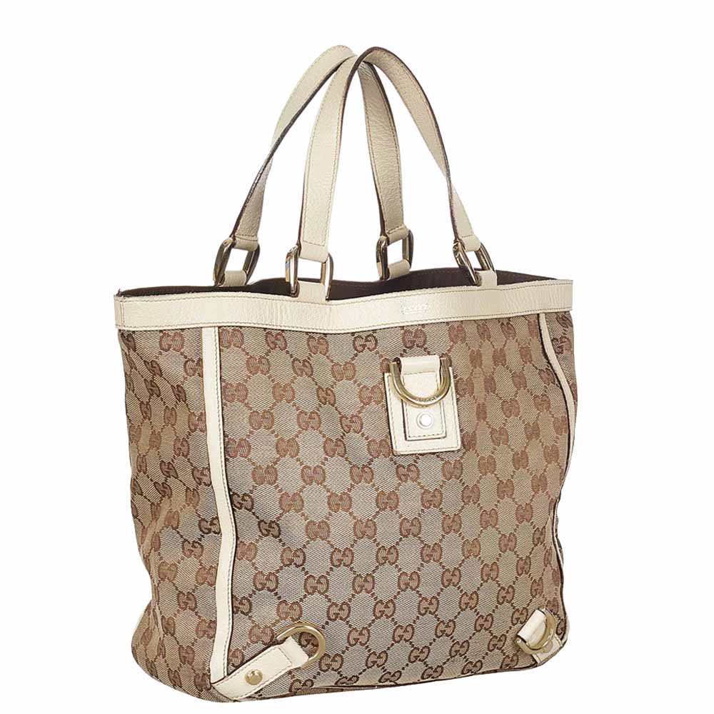 

Gucci Beige/Brown GG Canvas Abbey D-Ring Tote Bag