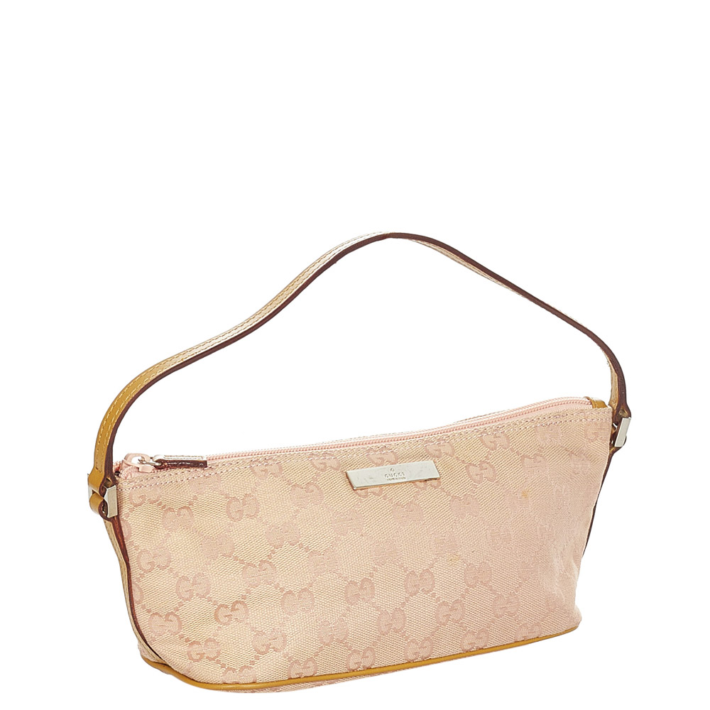 

Gucci Pink GG Canvas Fabric Boat Shoulder Bag