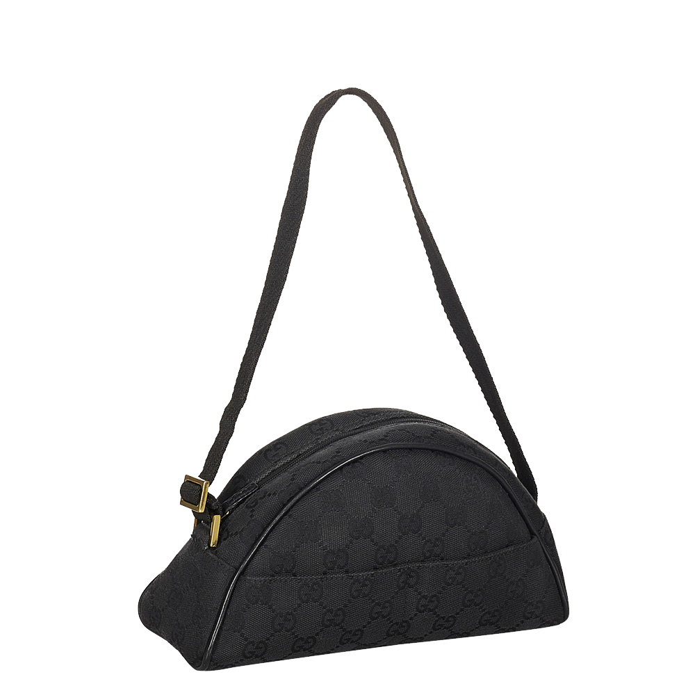 

Gucci Black GG Canvas Shoulder Bag