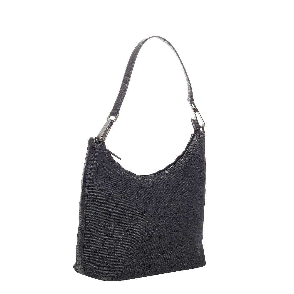 

Gucci Black GG Canvas Shoulder Bag