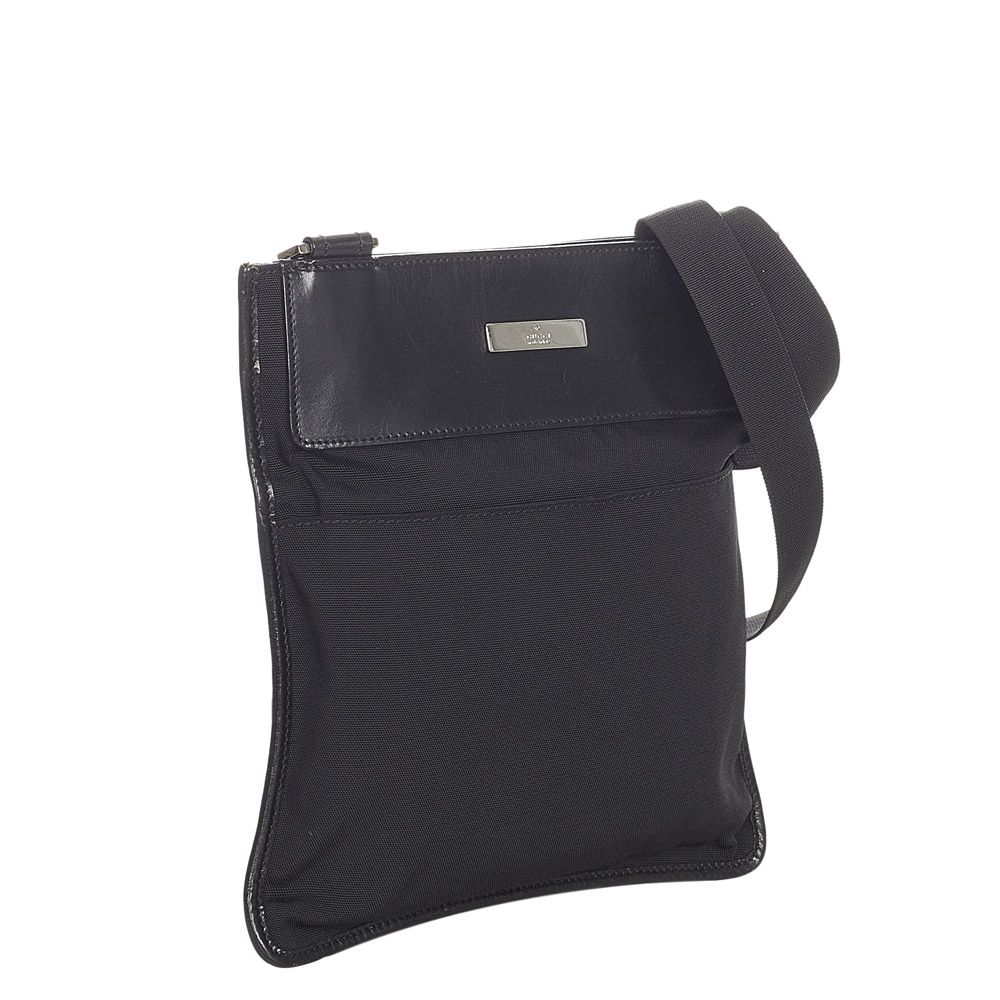 

Gucci Black Canvas Fabric Messenger Bag