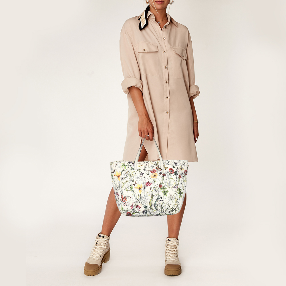 

Gucci Multicolor Floral Canvas And Leather Tote