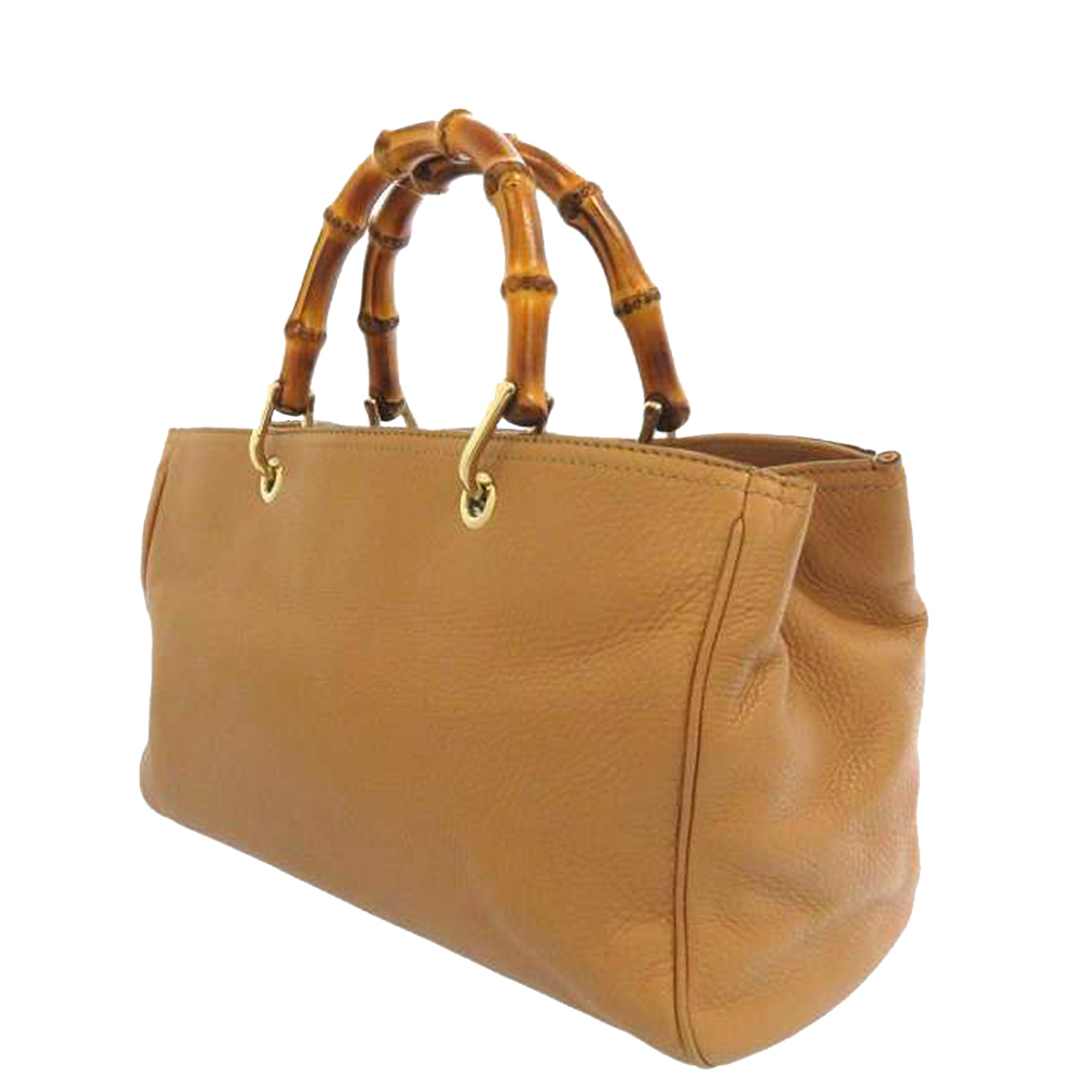 

Gucci Beige Leather Bamboo Shopper Satchel bag