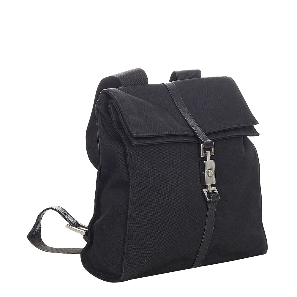 

Gucci Black Canvas Jackie Backpack