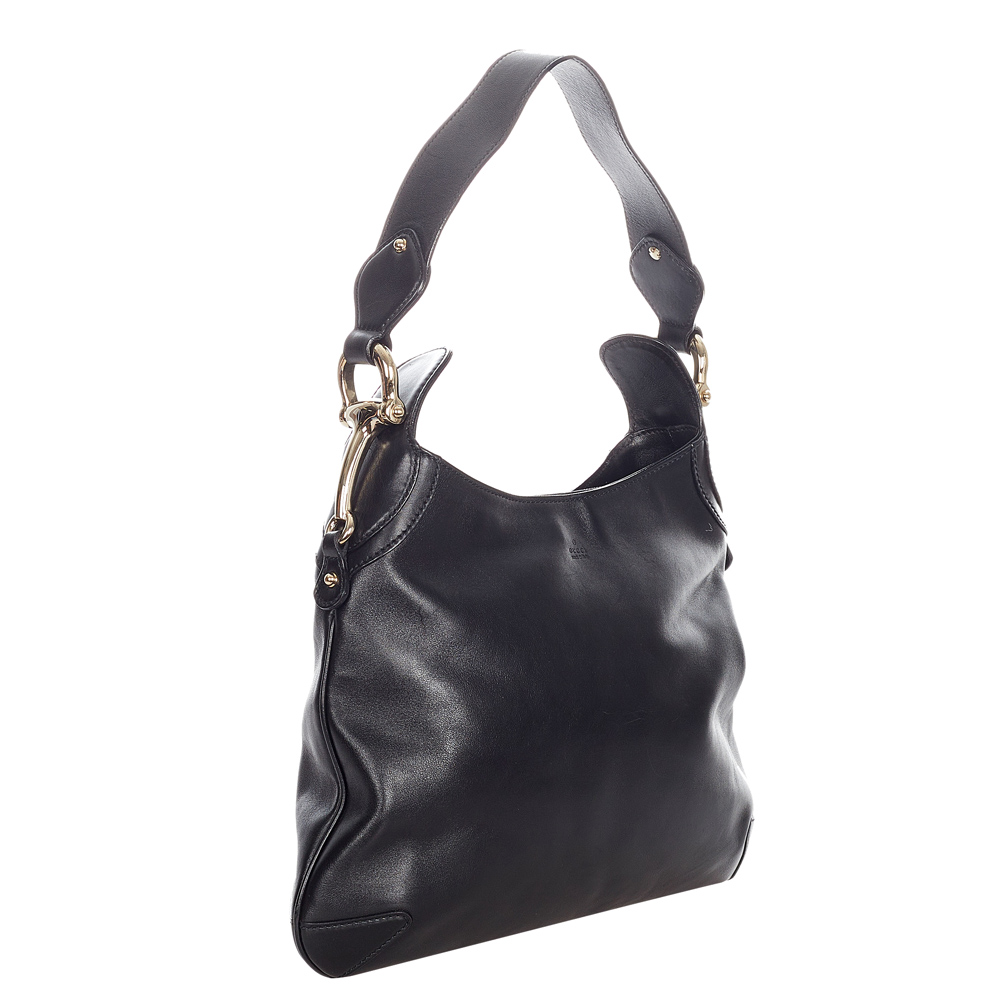 

Gucci Black Calf Leather Creole Hobo Bag