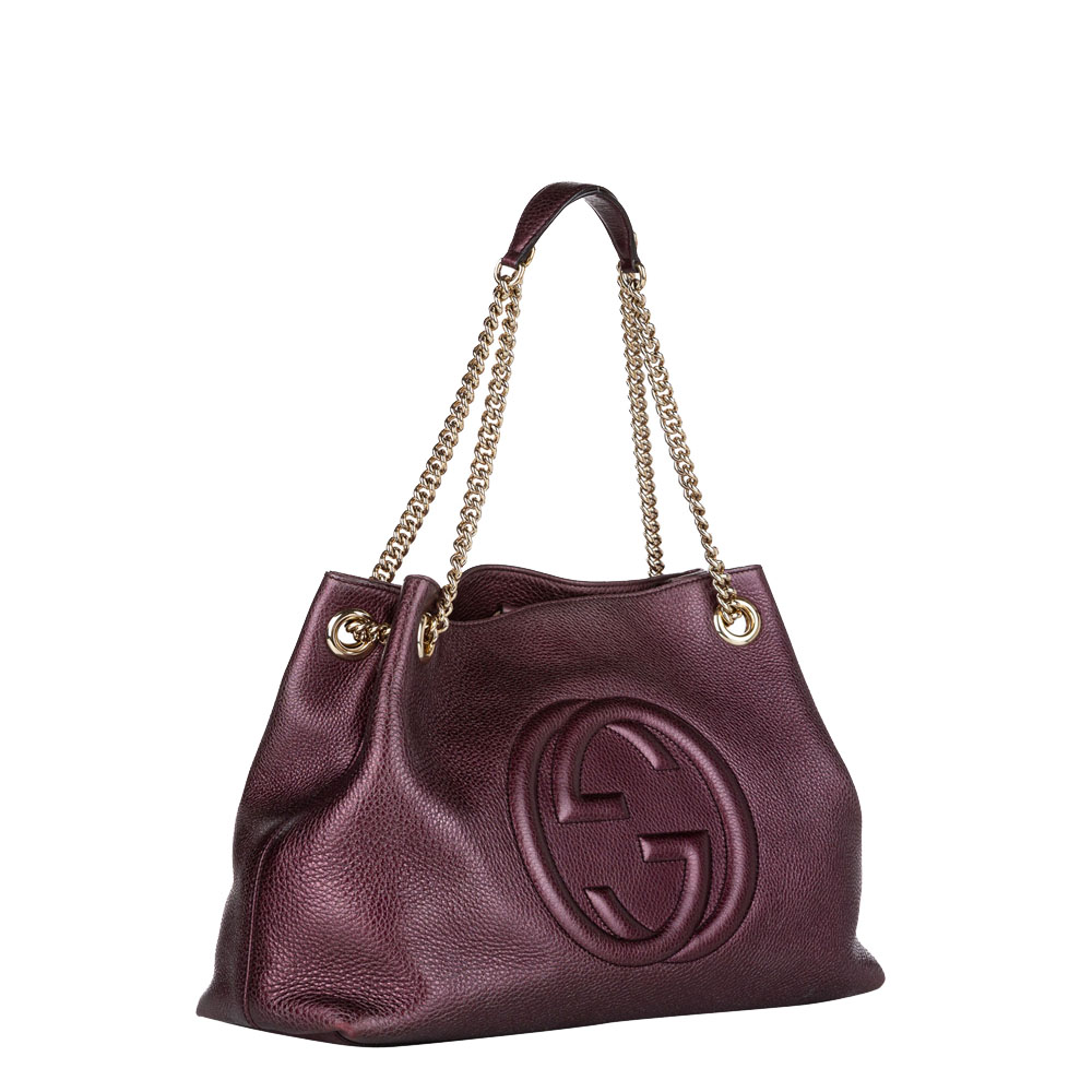 

Gucci Purple Leather Soho Chain Shoulder Bag