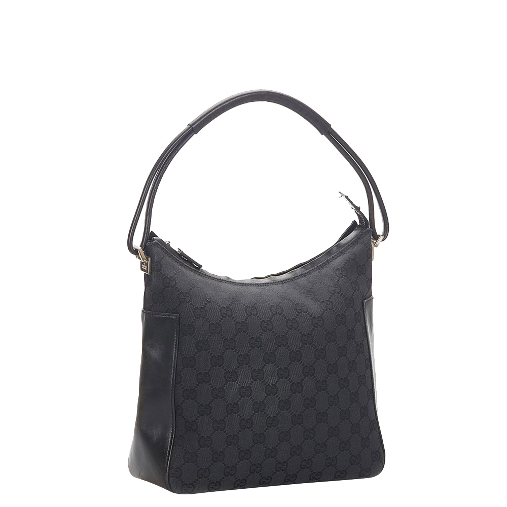 

Gucci Black GG Canvas Shoulder Bag