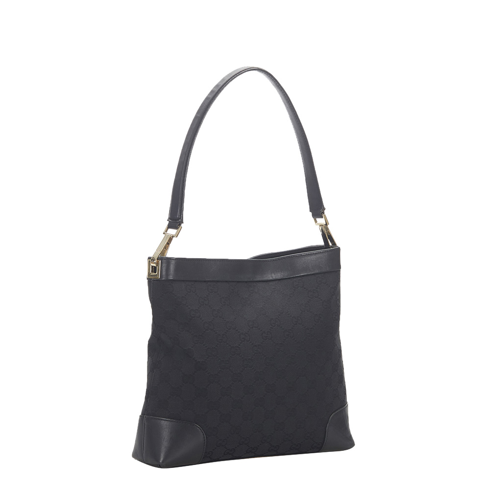 

Gucci Black GG Canvas Shoulder Bag