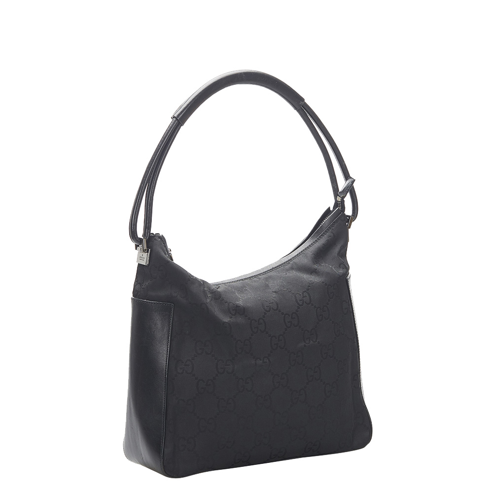 

Gucci Black Fabric Nylon GG Shoulder Bag