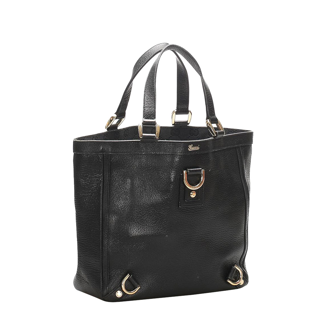 

Gucci Black Leather Abbey D-Ring Tote Bag