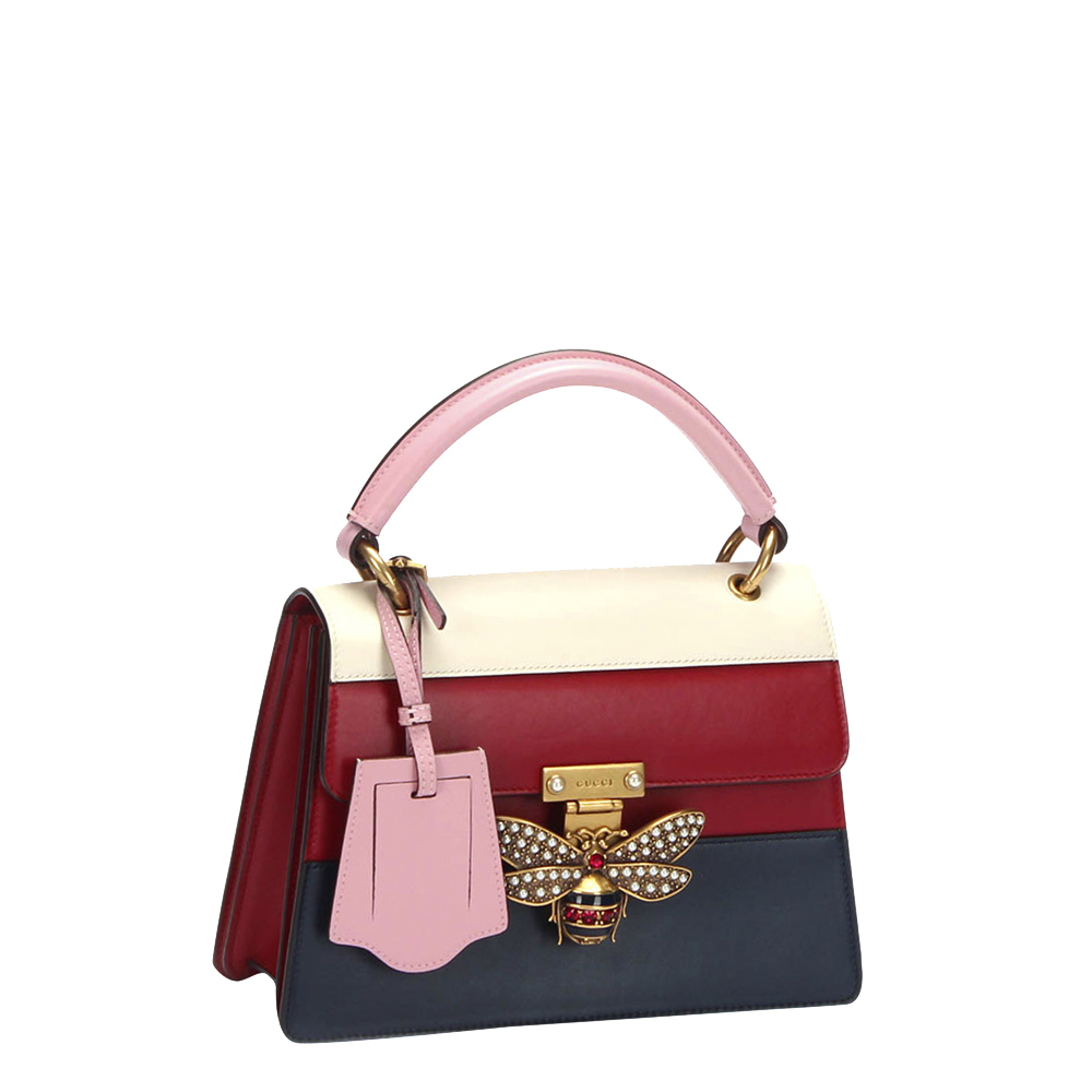 

Gucci Red Leather Queen Margaret Satchel, Multicolor