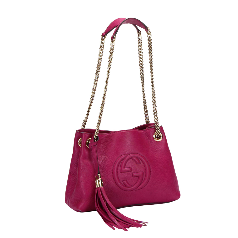 

Gucci Pink Leather Soho Chain Shoulder Bag