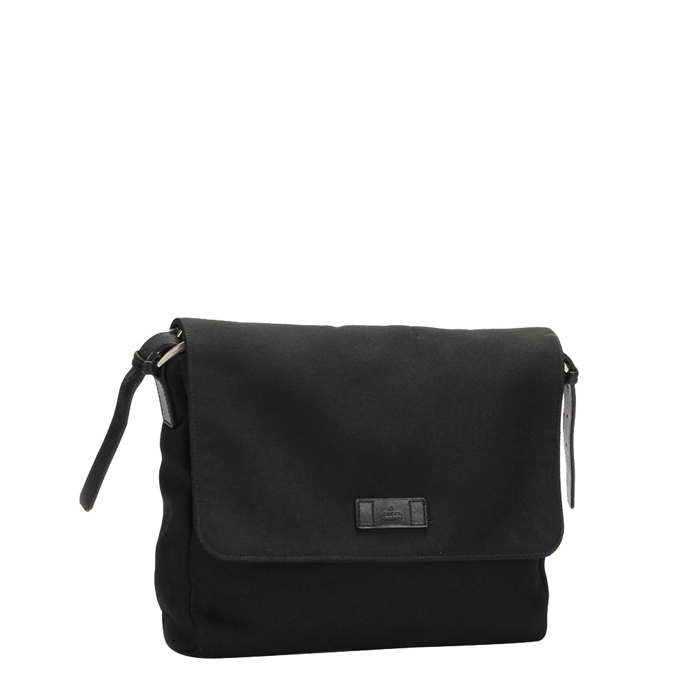 

Gucci Black Canvas Web Messenger Bag, Multicolor