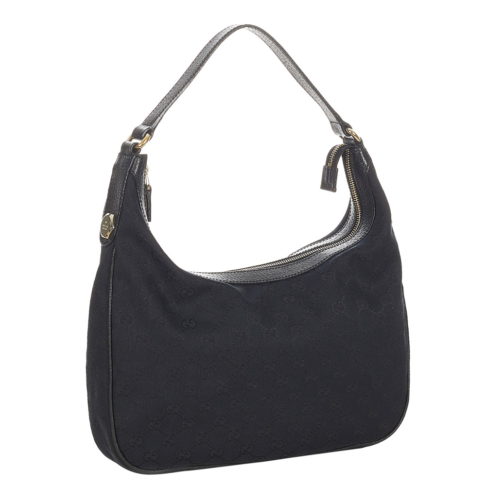 

Gucci Black GG Canvas Fabric Shoulder Bag