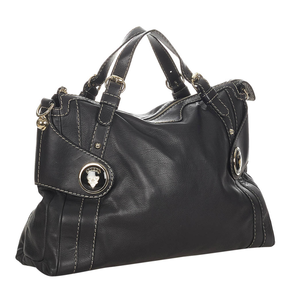 

Gucci Black Leather Hysteria Satchel Bag